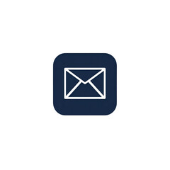 Modern Email Icon on transparent Background.