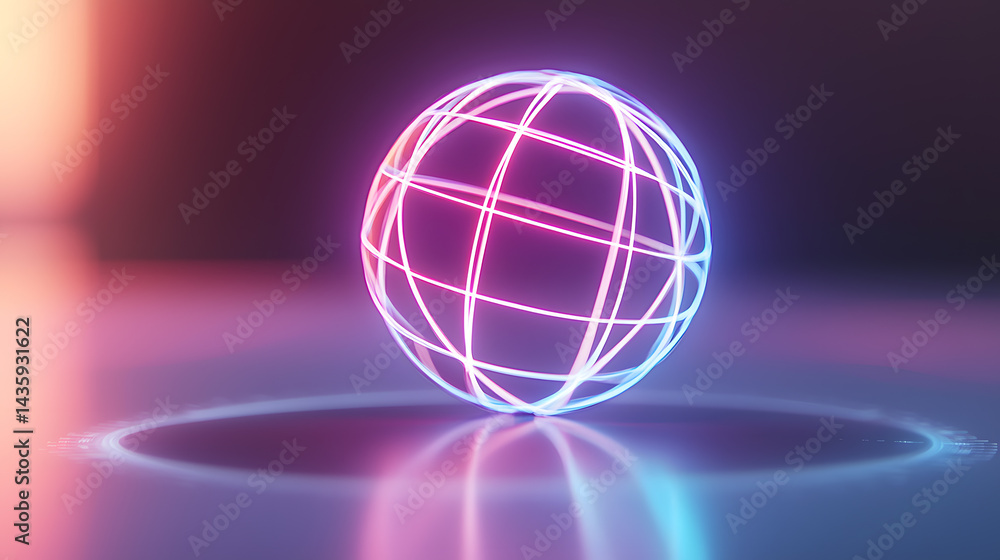 Poster global connectivity icon a floating representation of internet data digital realm graphic design fut