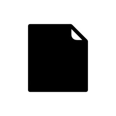 Black Filled File Icon with Folded Top Corner