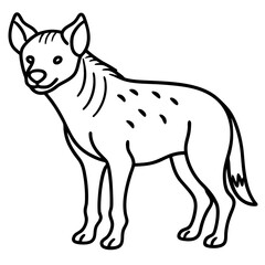 Stylized Hyena Line Art Design