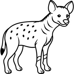 Stylized Hyena Line Art Design