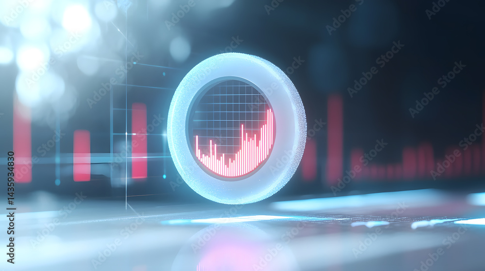 Poster crypto trading visualization digital market high-resolution graphic tech environment abstract viewpo