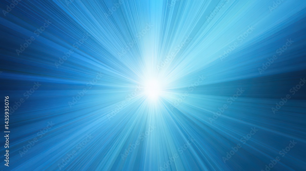 Poster a luminous blue gradient background with a radial glow effect, creating a sense of depth