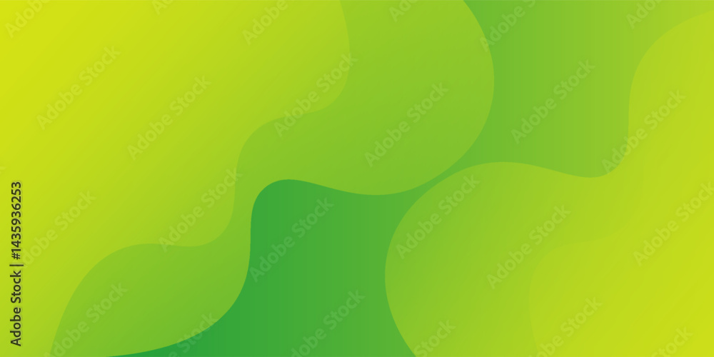 Poster abstract green and yellow color background. dynamic shapes composition. eps10 vector