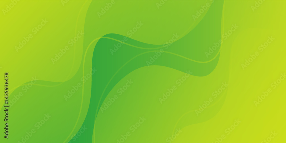 Poster abstract green and yellow color background. dynamic shapes composition. eps10 vector
