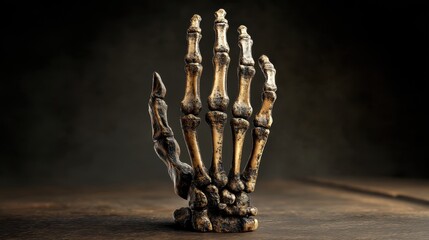 Fototapeta premium The hand with bones.