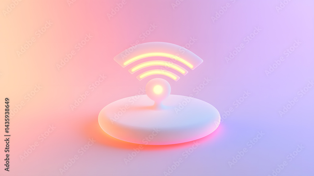 Aufkleber wireless signal visualization digital environment graphic design modern technology abstract viewpoin