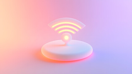 Fototapeta premium Wireless signal visualization digital environment graphic design modern technology abstract viewpoint high-resolution concept