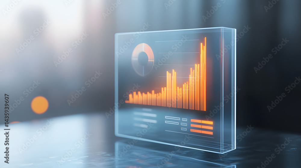 Poster dynamic crypto trading chart visualization in a modern workspace digital art futuristic environment 