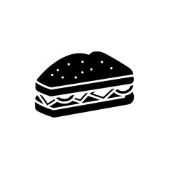 Sandwich Icon Cut in Half with Visible Layers Inside