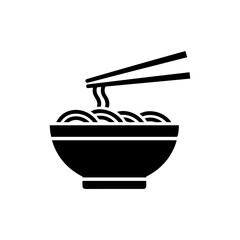 Bowl of Noodles with Chopsticks Icon