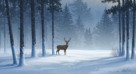 Winter's Silent Majesty AI Generated