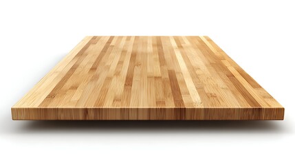 Plain bamboo wood table top with a smooth surface, ideal for home decor, furniture designs, and interior setups, displayed against a white backdrop