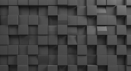 Charcoal Cube Cascade AI Generated