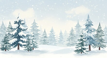 Obraz premium Winter's Gentle Embrace AI Generated