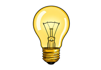 Bright Yellow Light Bulb Stock Photo: Idea, Innovation, Energy