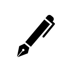 Black Icon of Writing Pen