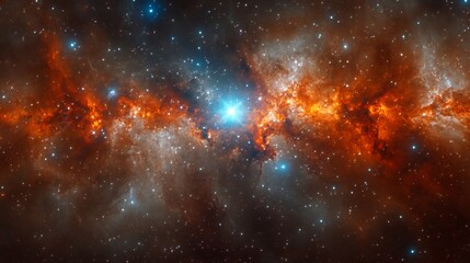Vibrant star formation in a distant galaxy, showcasing cosmic wonders and colors.