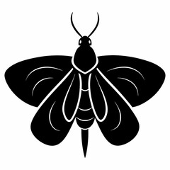 Stylized Moth Silhouette in Vector Format