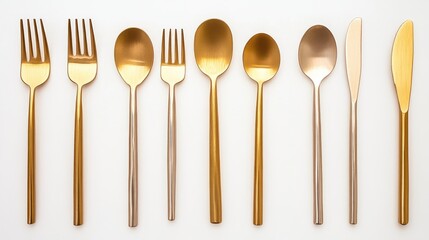 Reusable metal straws and bamboo utensils arranged neatly on a clean surface, promoting eco-friendly habits, no people