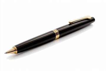 Black pen isolated on white background, generated AI