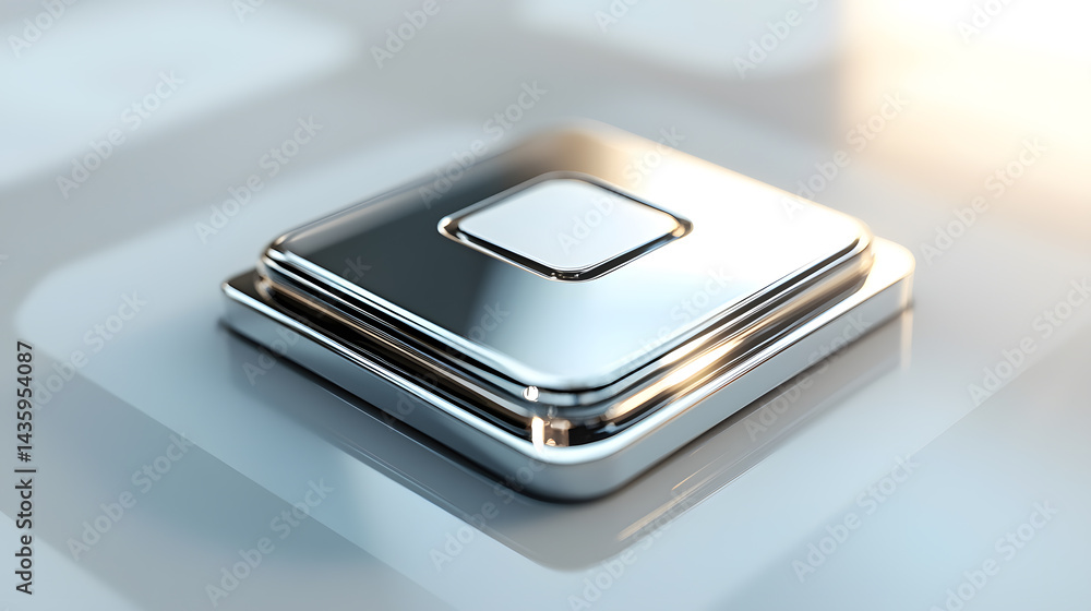 Poster advanced neural ai chip design technology lab digital illustration minimalist environment close-up p