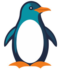Flat Penguin Logo – Fresh and Modern