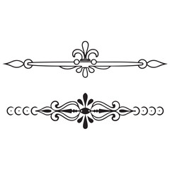 Elegant decorative dividers, ornate line separators, vintage flourish designs, whimsical borders, and 
charming embellishments for creative projects, invitations, and layouts vector