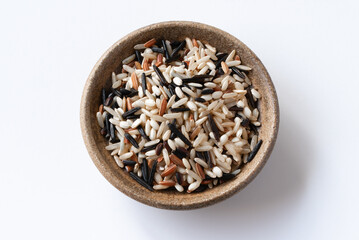 Uncooked Wild Rice Blend in a Bowl