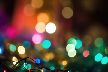 Obraz premium abstract background glare from colored garlands