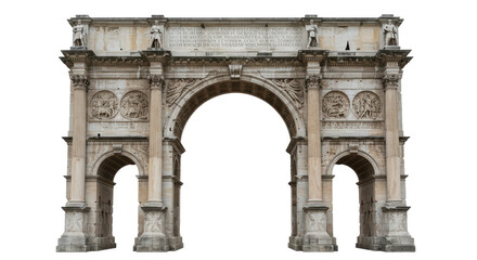 Fototapeta premium Isolated Ancient Roman Arch of Constantine