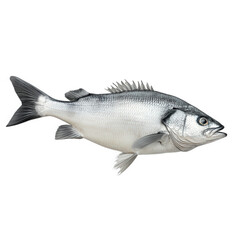 Fototapeta premium a realistic illustration of a fish. showcasing its detailed features. including scales. fins. and coloration the fish is positioned on a plain background. emphasizing its anatomical structure and aest