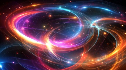 Obraz premium Abstract Cosmic Swirls of Glowing Light and Energy