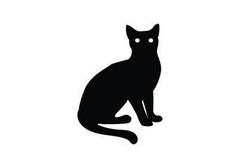 Set of cats silhouette in different poses. Hand drawn black cats isolated on white background. Vector illustration. best logo designs.