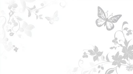 Delicate Floral and Butterfly Design