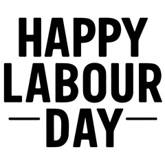 Happy Labour Day wording vector.