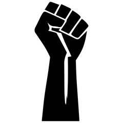 Raised fist icon vector illustration.