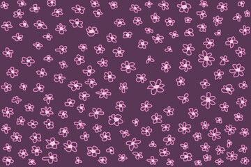 Fototapeta premium seamless pattern with pink flowers