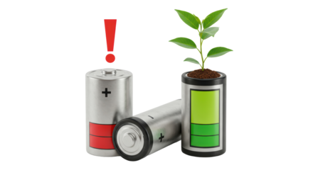 Isolated Battery Concept with Low Charge and Growing Plant