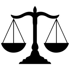 Scales of justice vector icon illustration.