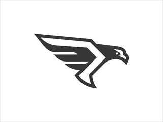 A bold, stylized logo featuring an eagle's head and wings, with red wings symbolizing strength and freedom.