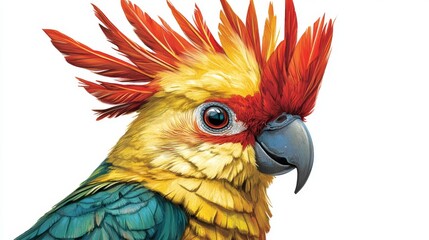 Obraz premium Stunning Colorful Cockatoo Portrait