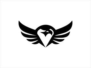 A bold, stylized logo featuring an eagle's head and wings, with red wings symbolizing strength and freedom.