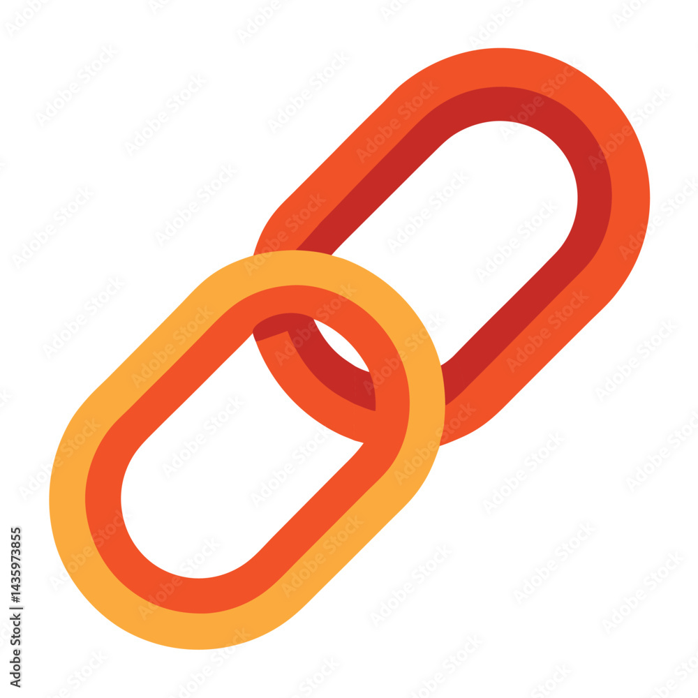 Poster link url hyperlink icons on white background