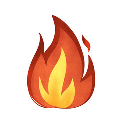 Fire hand drawn element clipart watercolor illustration. Clipart for design, element, presentation, birthday and project