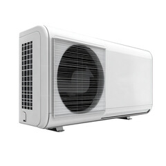 a modern air conditioning unit. showcasing its sleek design and prominent fan its purpose is to provide cooling and climate control in indoor spaces. enhancing comfort during warm weather