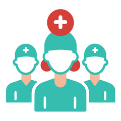 Medical Staff Roles Icons Nurse Doctor Surgeon Set