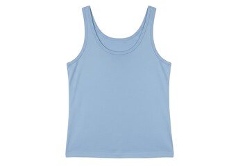 Light blue tank top isolated on white background