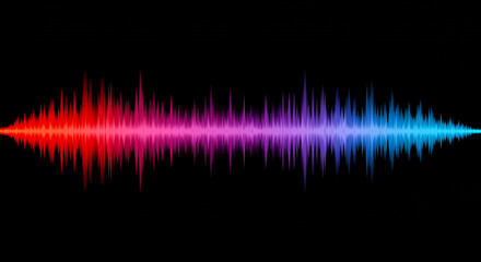 Vibrant Sound Wave Abstract Digital Art Colorful Audio Frequency Visualization