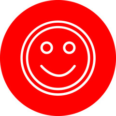 Fototapeta premium Radiant Bliss Vector Line White Circle Red Icon Design